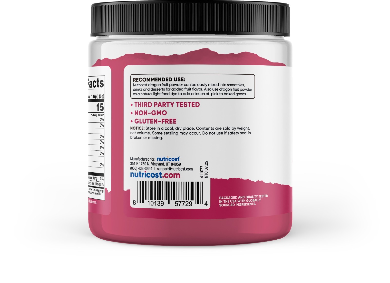 Nutricost Pantry Dragon Fruit Powder (8 oz) - Pitaya, Dried Dragon Fruit Juice