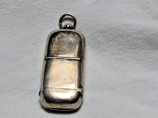 Antique English Sterling Match Safe & Coin Holder
