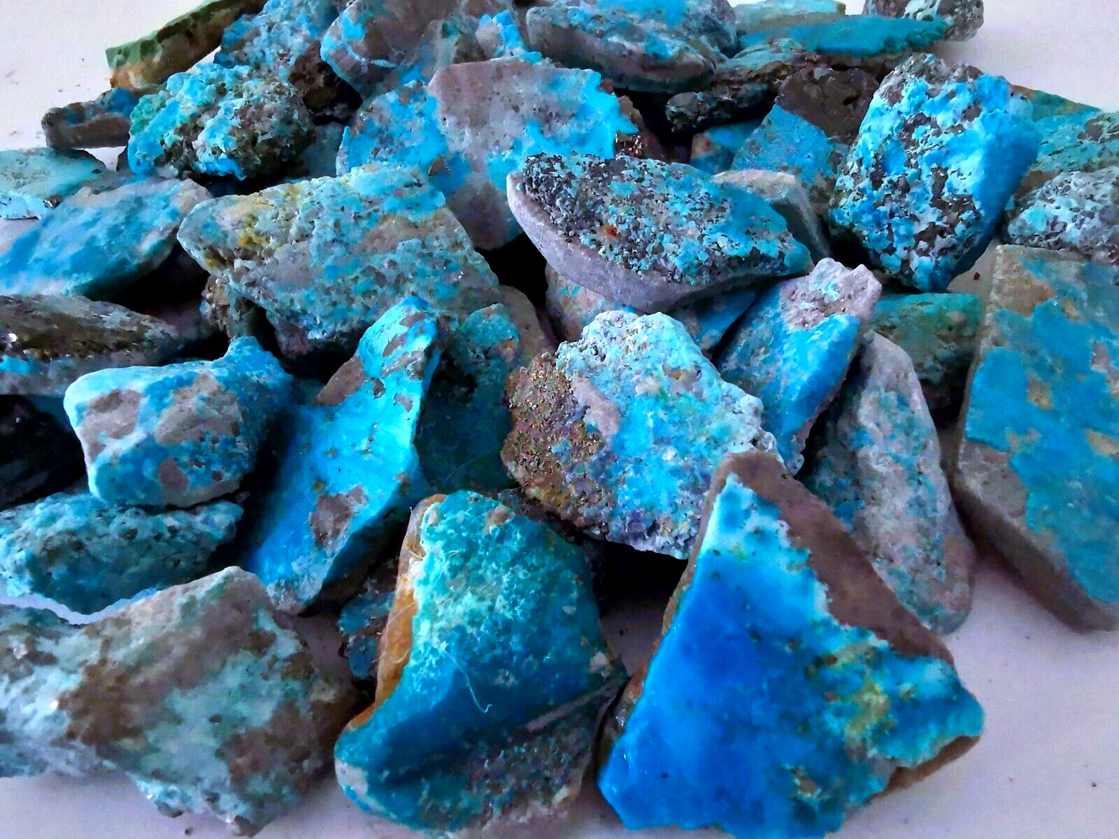 500 Carat Lots Natural Persian Turquoise & Pyrite Rough stone , No Treatments