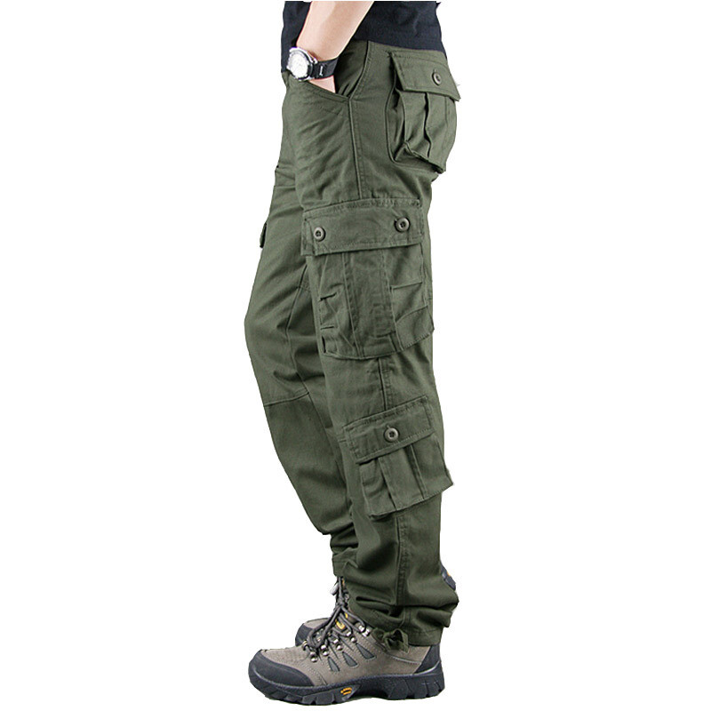 Men's Army Tactical Combat 100% Cotton Cargo Work Pants Outdoor Hiking Trousers
