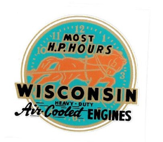 Wisconsin Air Cooled Engines Decal Gas Engine Motor