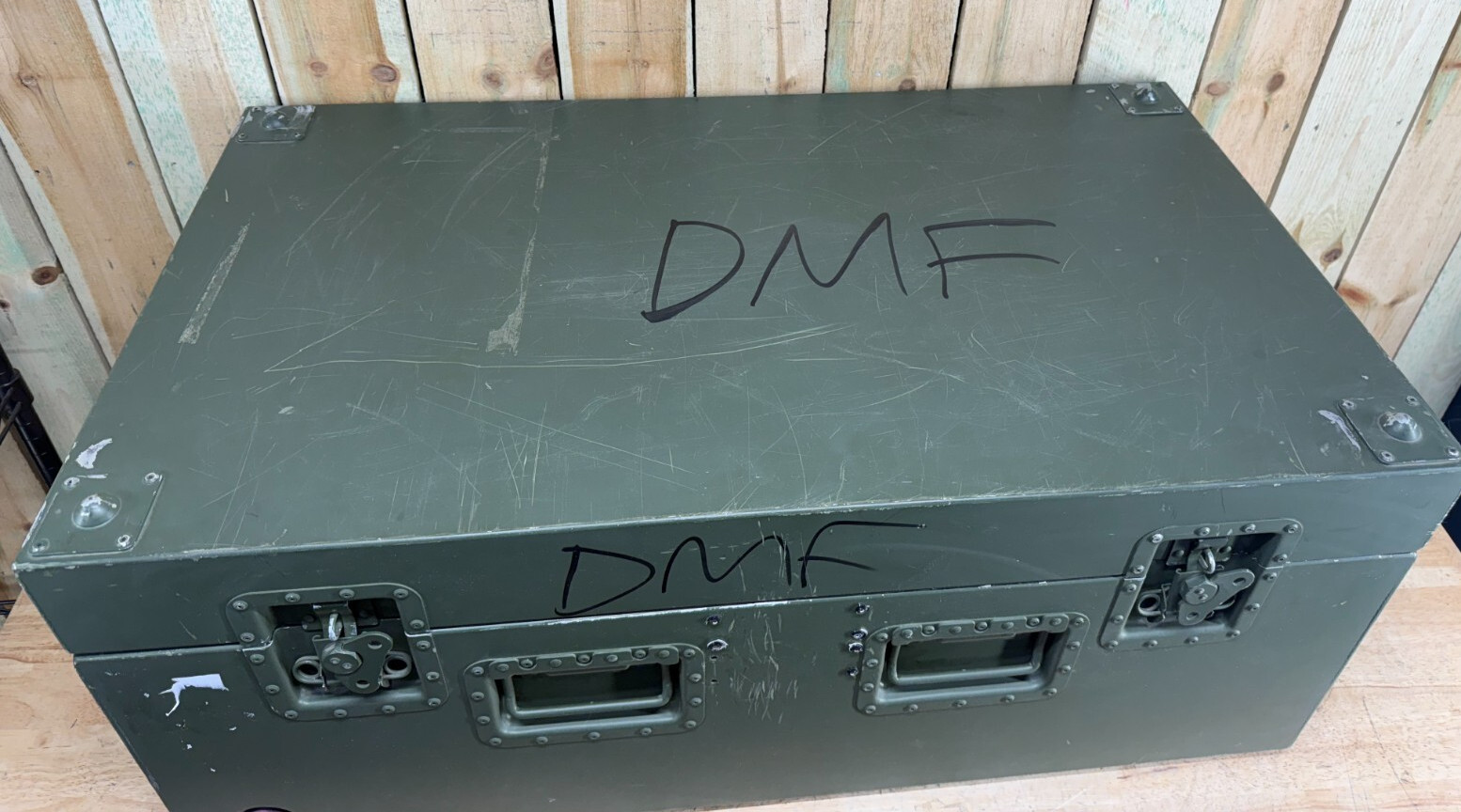 Military Surplus Metal Footlocker Case 39x22x16" Green Waterproof Storage