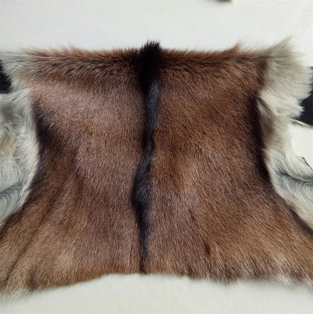 1 Piece Real Goat Skin Pelt Rug Hide Soft Tanned Leather for Craft Garment Decor