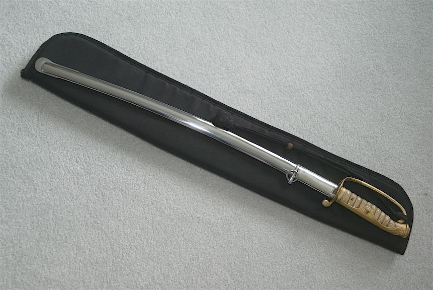 Custom Sword Case 36" X 6" padded, zippered - Perfect fit for WW2 Parade Sword