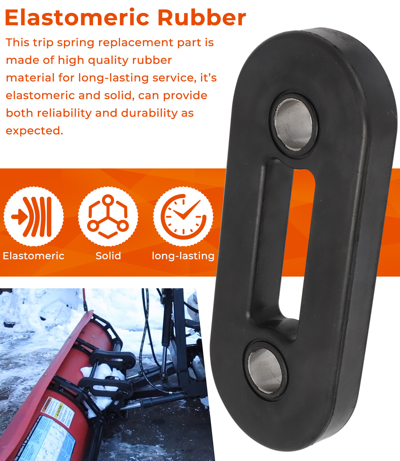 3 PCS For Western Fisher Elastomeric Trip Spring Suburbanite Homesteader Plow US