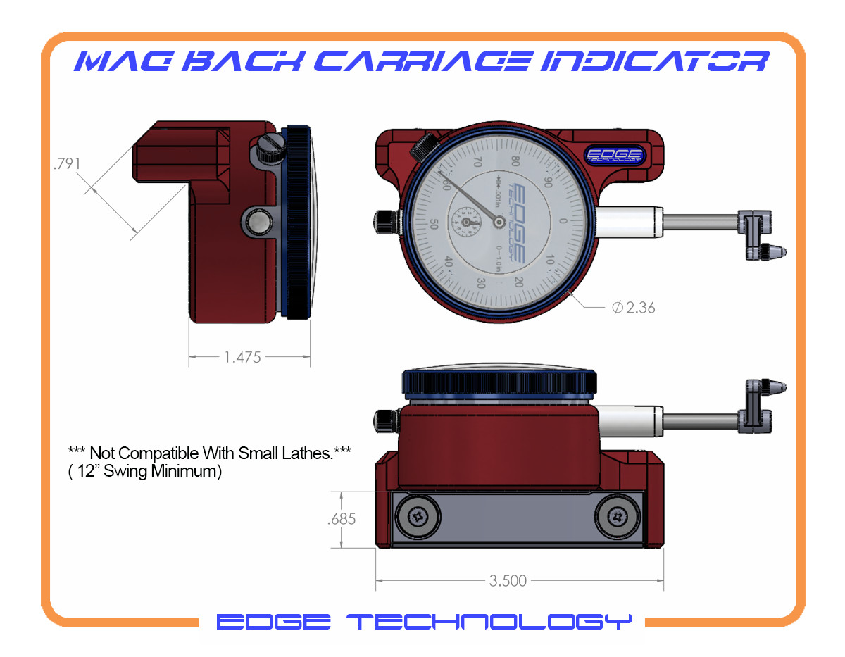Magnetic Back Carriage Indicator by Edge Technology #62
