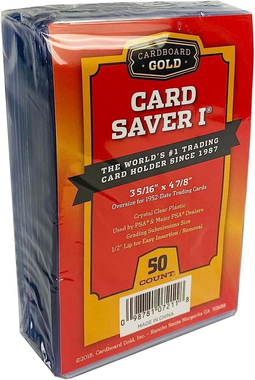 Cardboard Gold Card Saver 1 Holder PSA Graded Sleeves 50 100 200 500 1000 2000