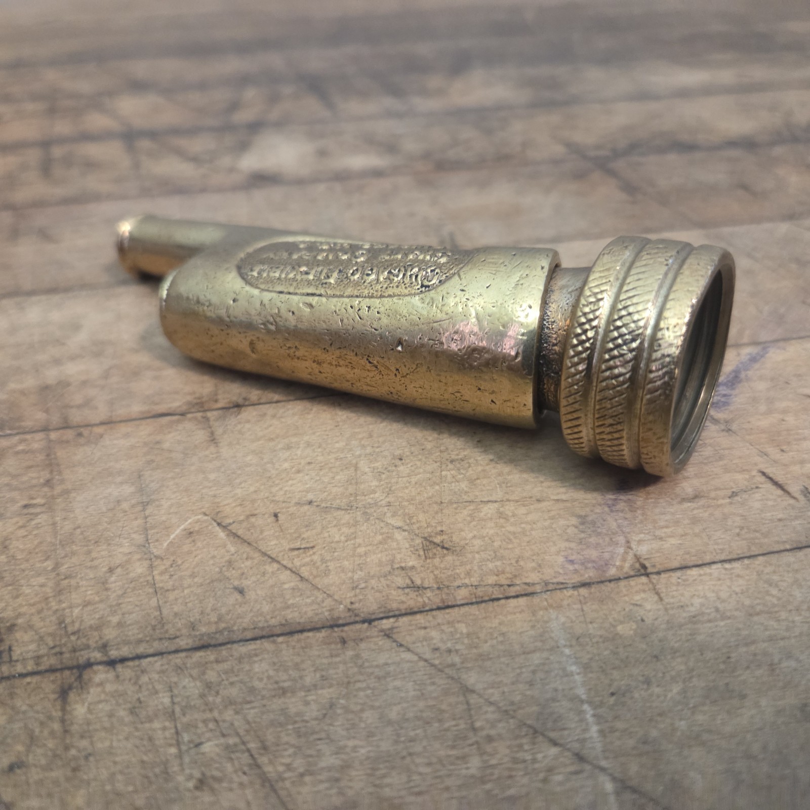 Antique RAIN KING Brass Hose Nozzle Chicago Flexible Shaft Company Patent 9-2-24