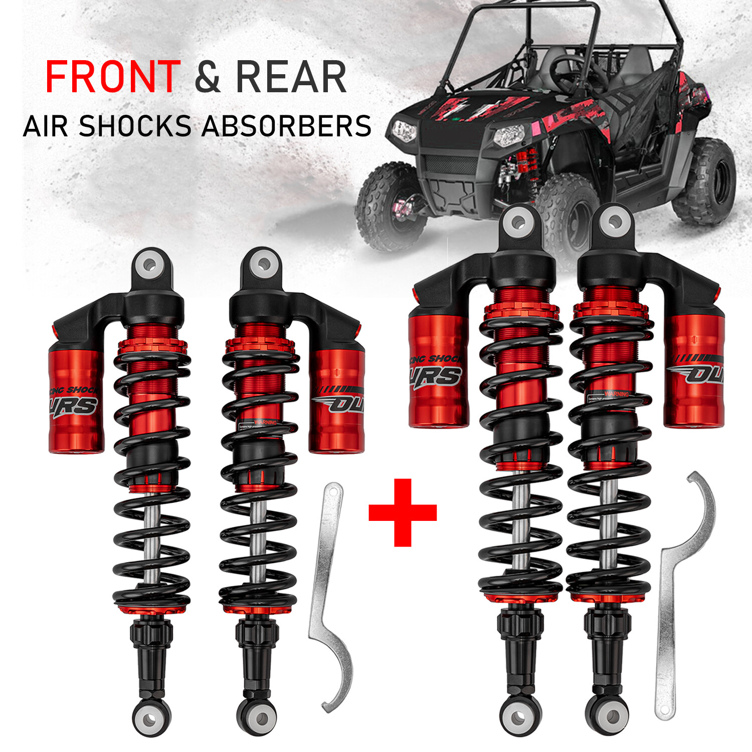 For 2009-2021 Polaris Rzr 170 Stage 5 Upgraded Front & Rear Air Shocks Absorbers