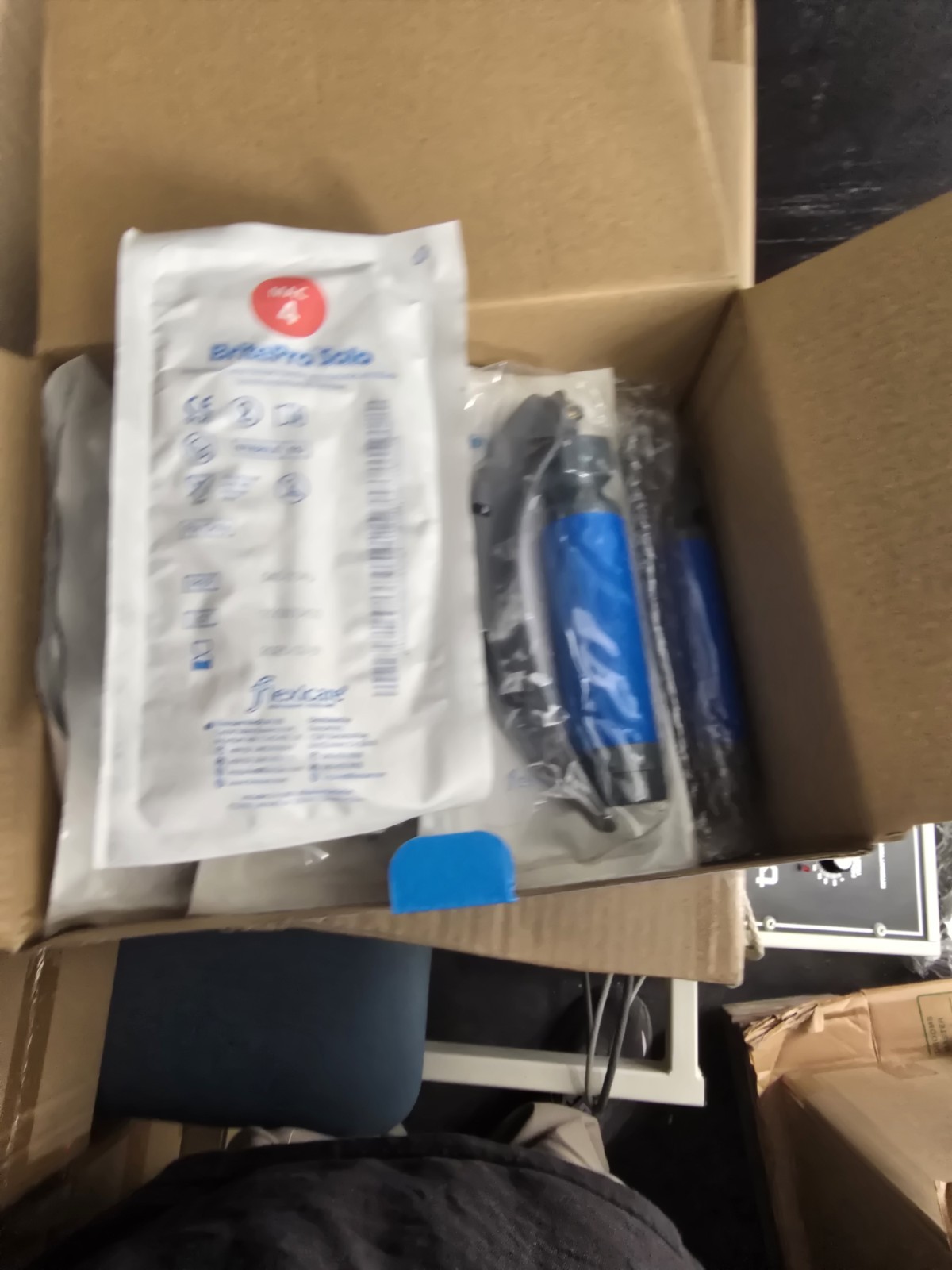 10 Fiber Optic Laryngoscope Handles+Blade Mac 4