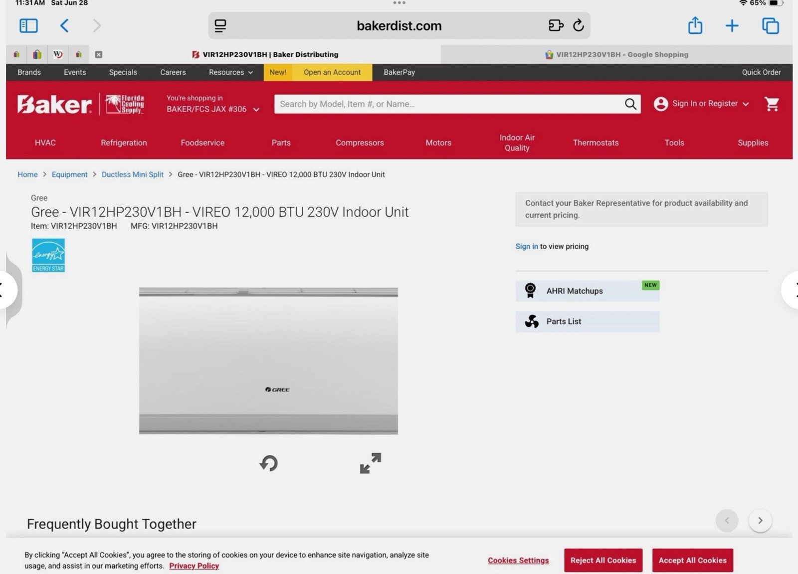 Gree - VIR12HP230V1BH - VIREO 12,000 BTU 230V (Indoor Unit Only) #1