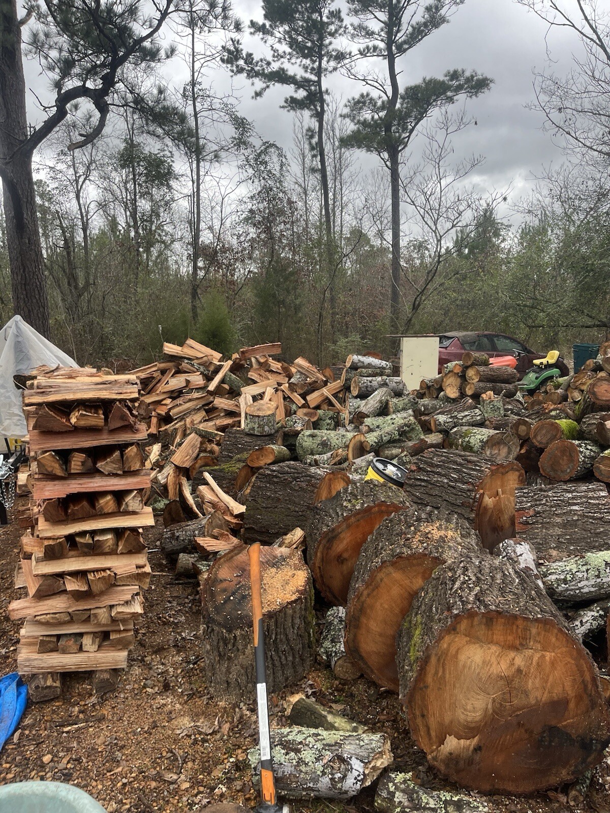 Red Oak, White Oak,  And Hickory Firewood $150 Half Cord  $300 Full Cord