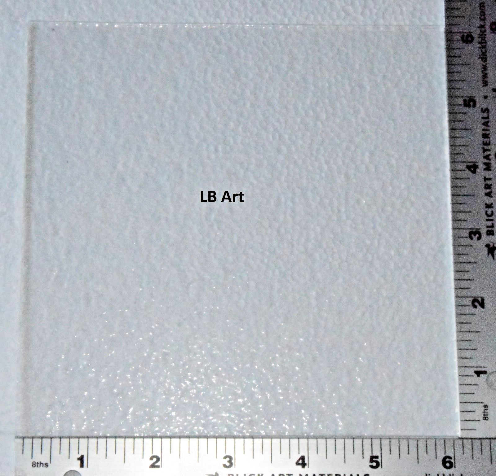 1101.30 CLEAR 6" x 6" BULLSEYE 3mm THICK SHEET GLASS 90 COE
