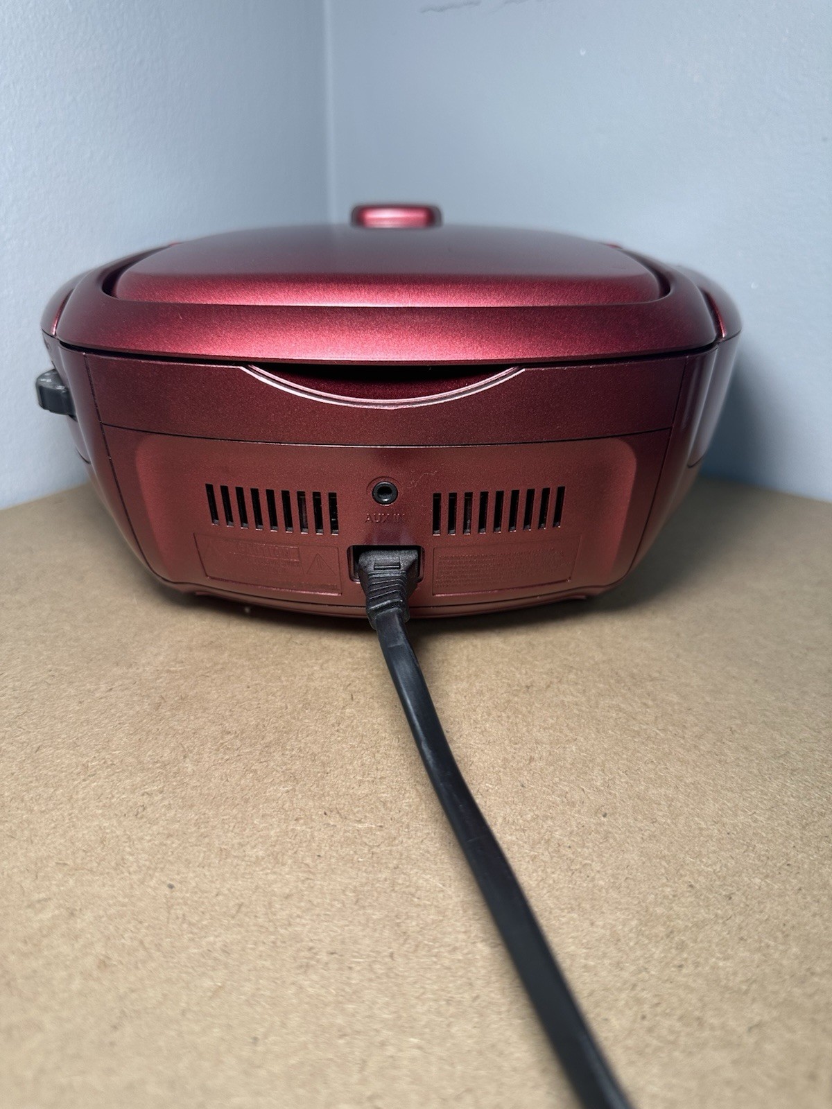 SYLVANIA SRCD211 Red Portable CD Boombox AM/FM Radio CD Player AUX In