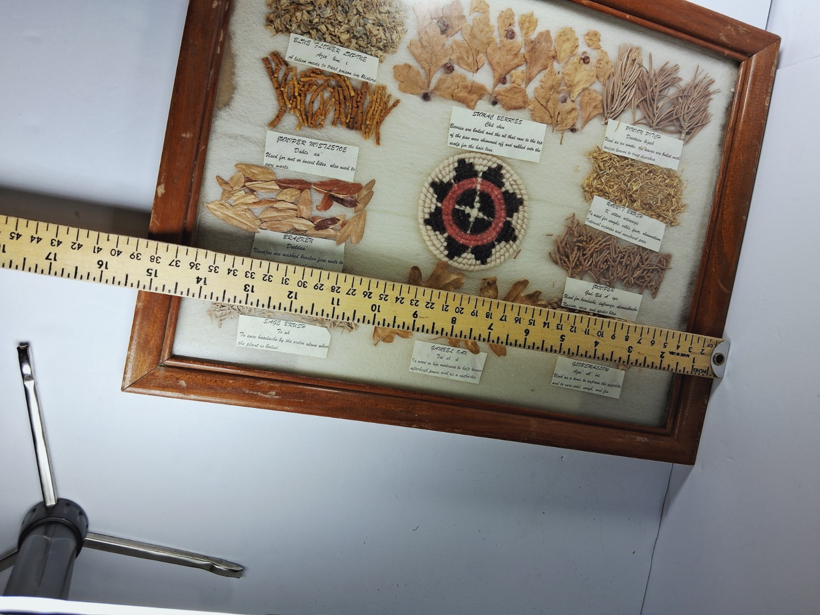 Navajo Medicine Chart Arletta Henderson Native American Framed Vintage