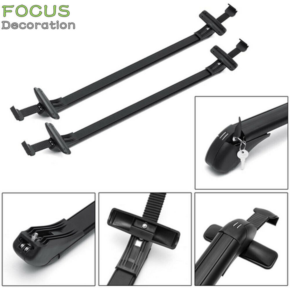 Universal Car Top Luggage Roof Rack Cross Bar Adjustable Window Frame 43.3''