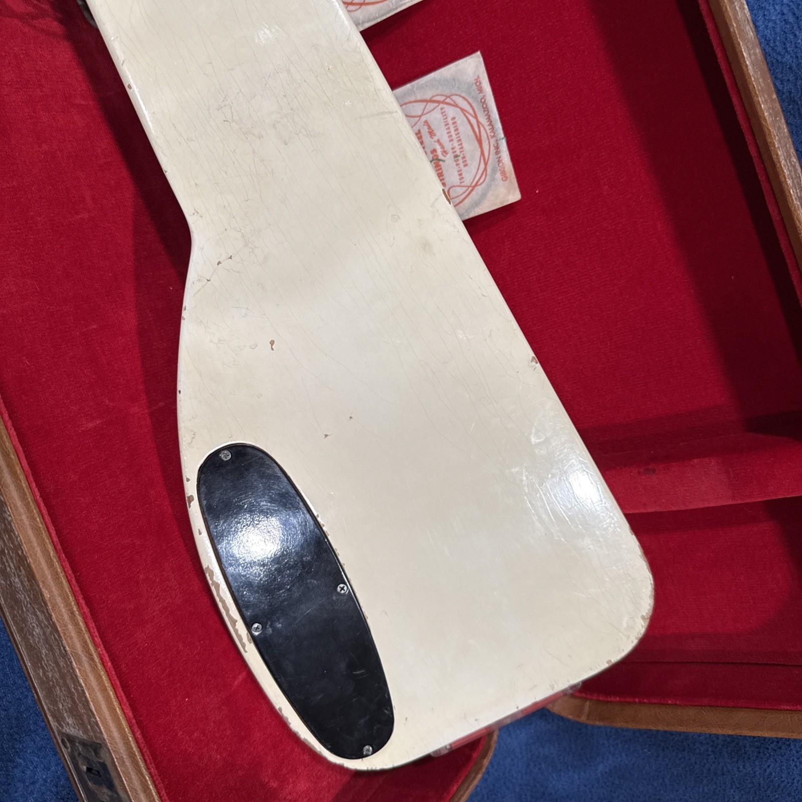 1953/52 Vintage Gibson Ultratone White/Coral Lap Steel Guitar w/ Case