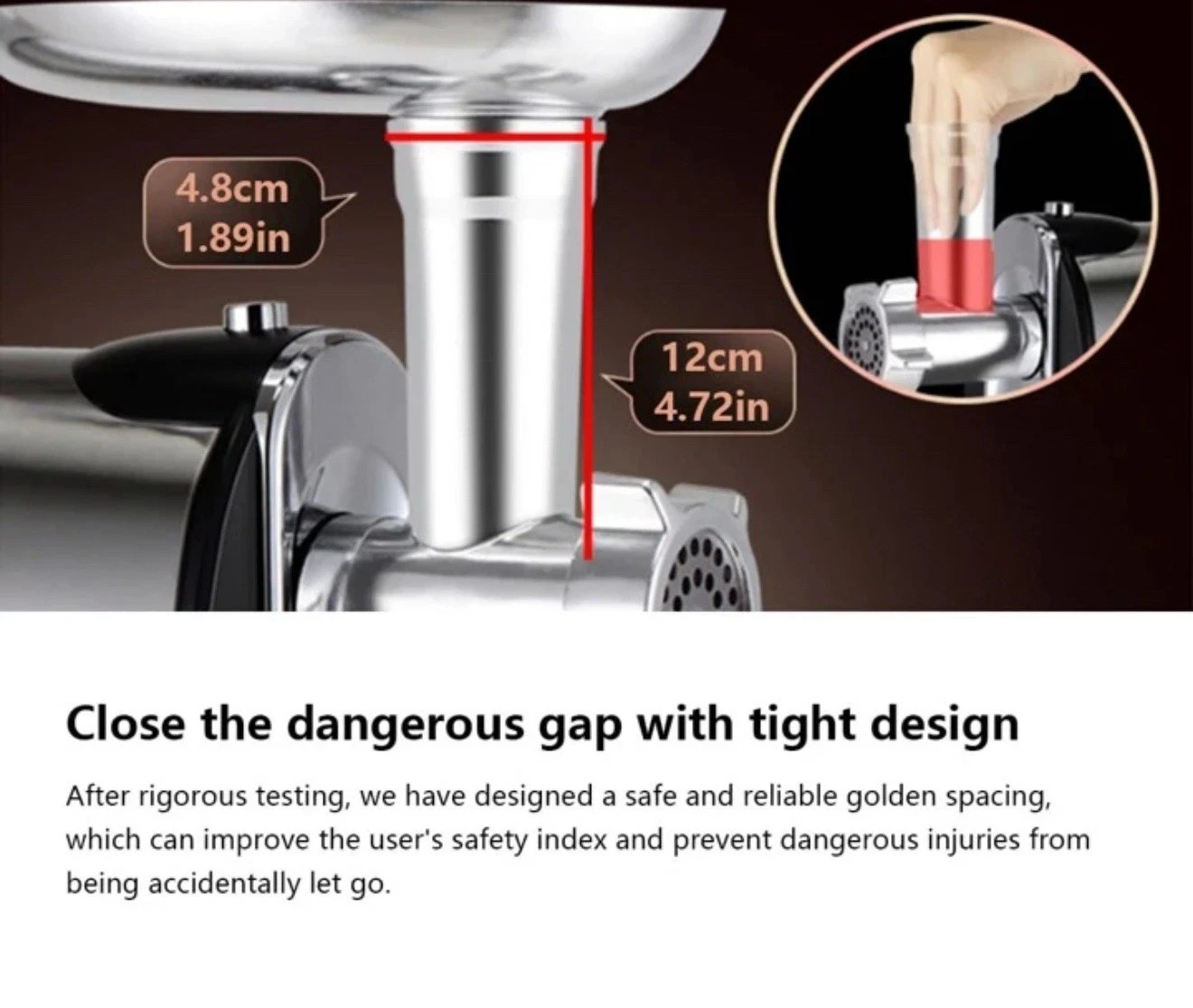 Meat Grinder Electric Heavy Duty Stainless Steel Meat Mincer &3 Grinding Plates