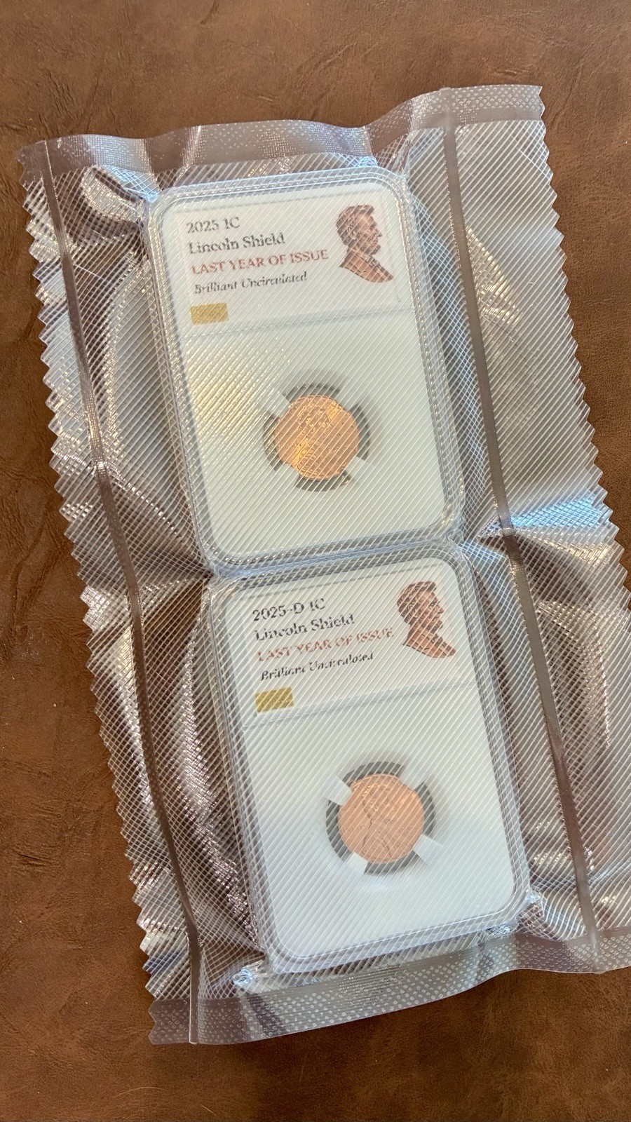 2025 P & D LINCOLN SHIELD CENT UNCIRCULATED Complete Slabbed Set Penny