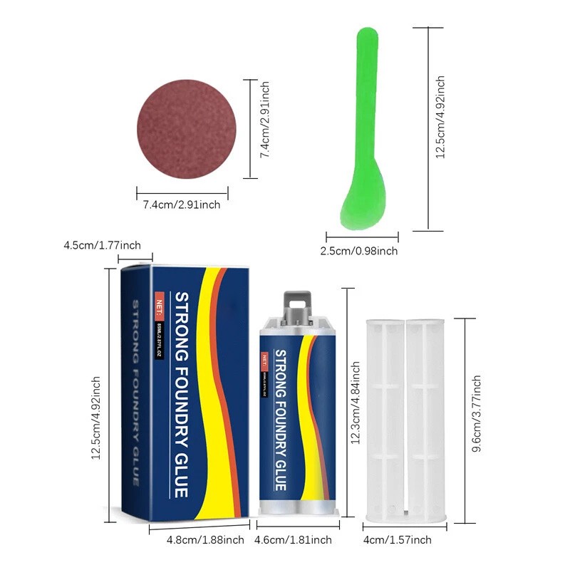 Strong Foundry Glue, High Temperature Resistant Casting Repair,Metal Repair Glue