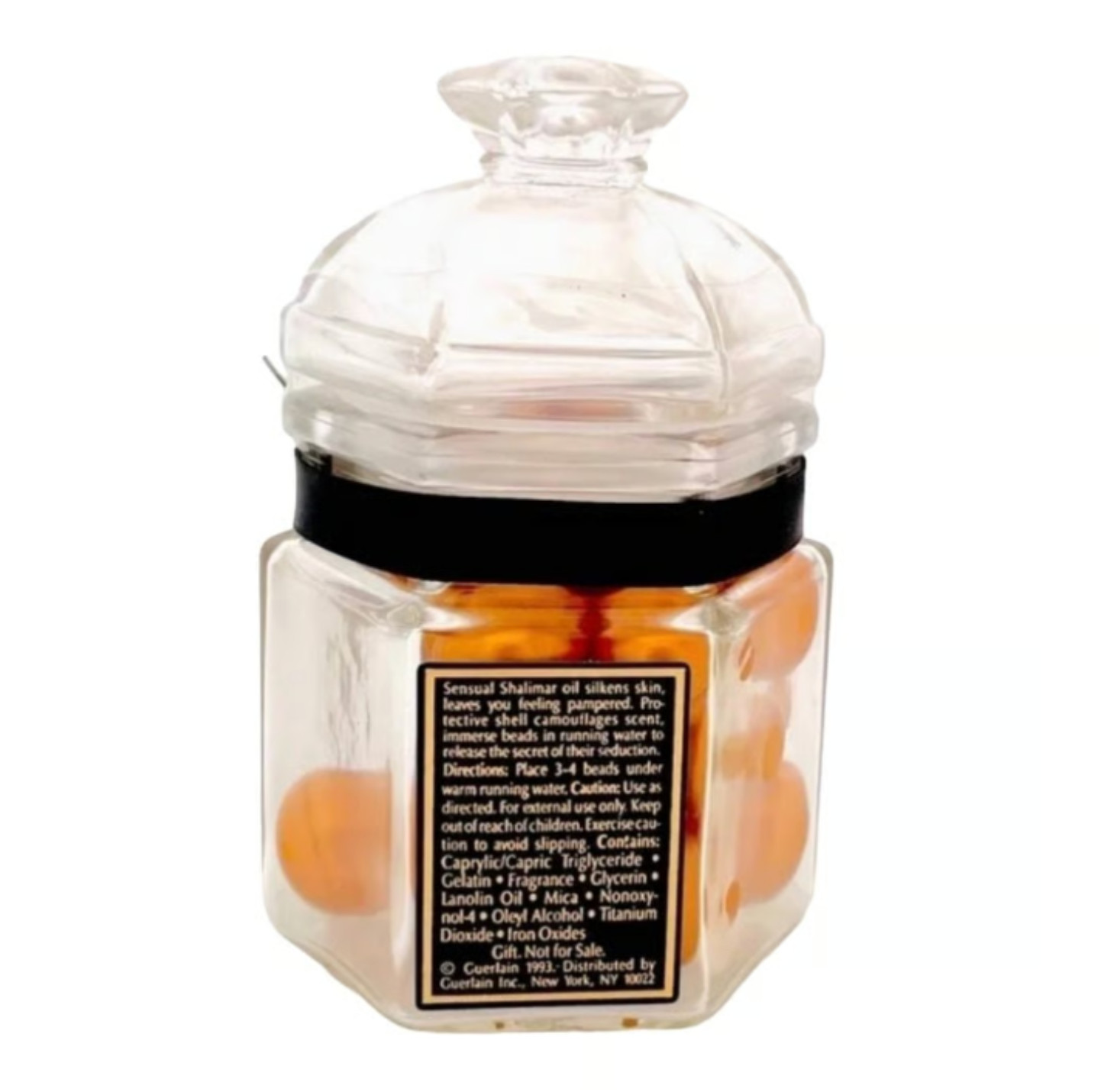 Vintage GUERLAIN Shalimar Bath Oil Beads Perfumed Bath Capsules 1.75 oz Sealed