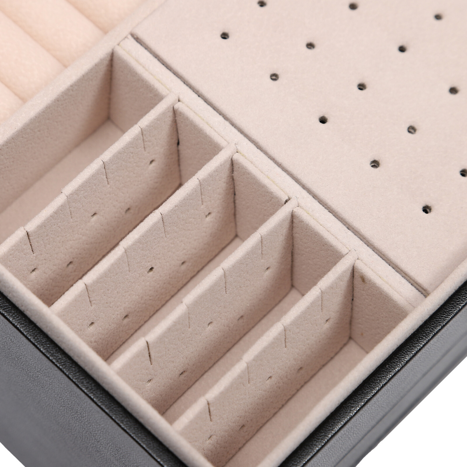 3-Layer Lockable Jewelry Box Organizer with Velveteen Lining