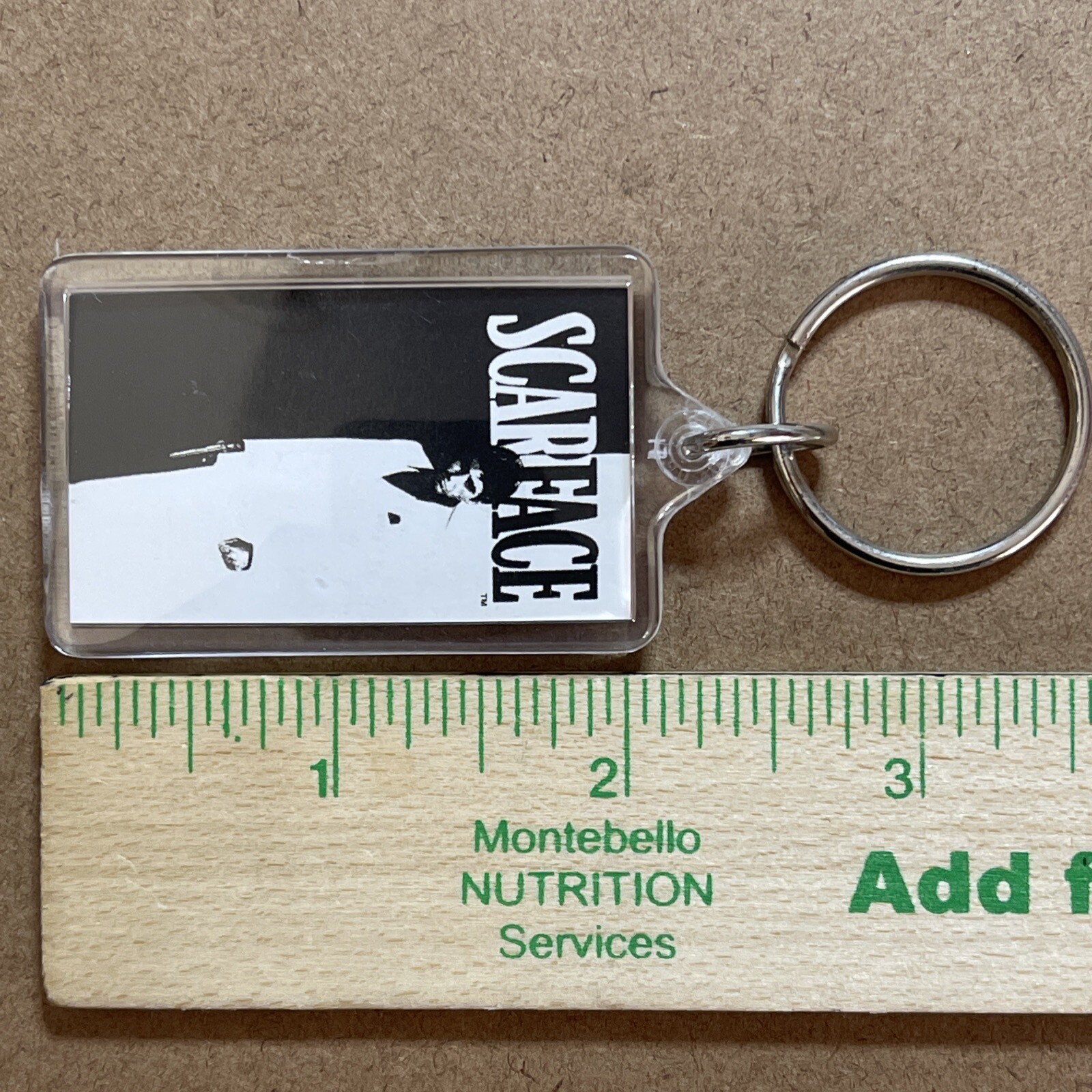 Scarface Movie Logo Acrylic Keychain : New, Vintage, Licensed.