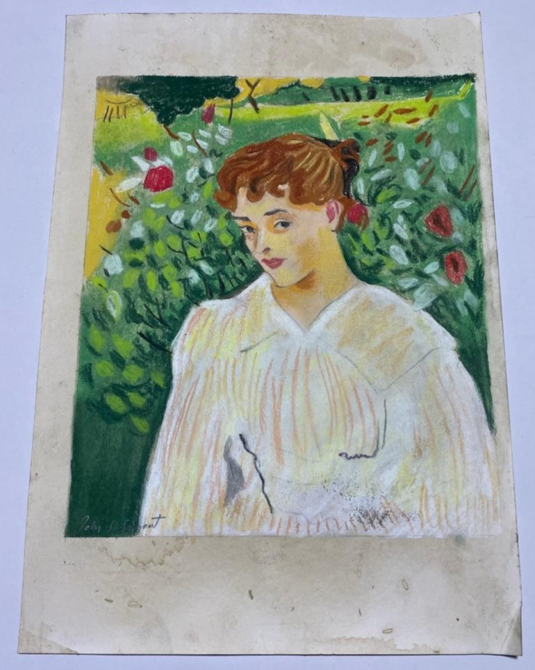 JOHN SINGER SARGENT Drawing on paper (Handmade) signed and stamped mixed media.
