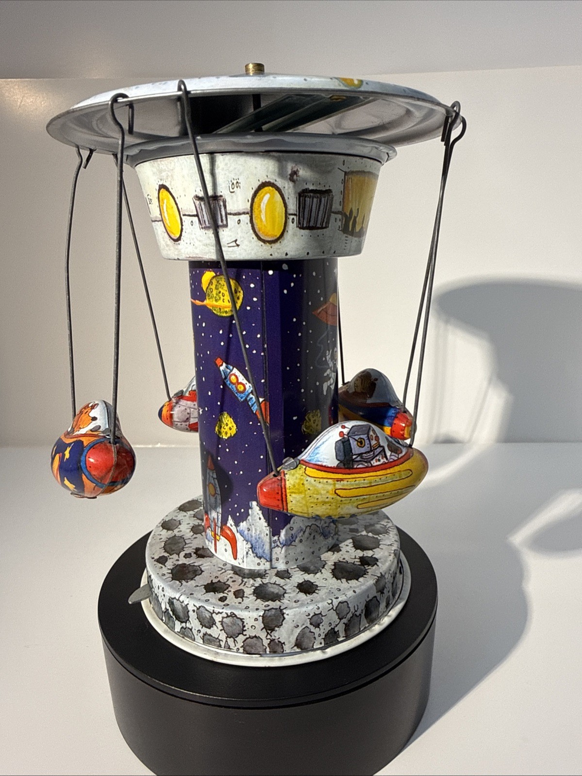 Rocket Carousel Tin Toy Schylling Collector Series (TESTED)