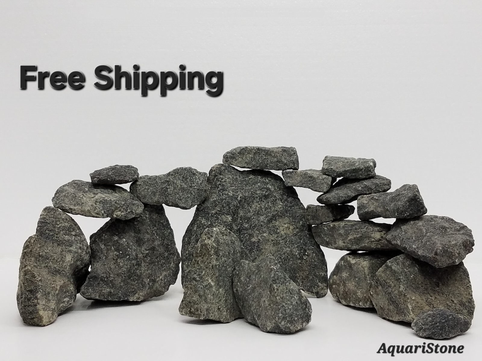 Rocks for Aquarium Stone Decorations 20lbBlack Jagged Granite FishTank Ornaments