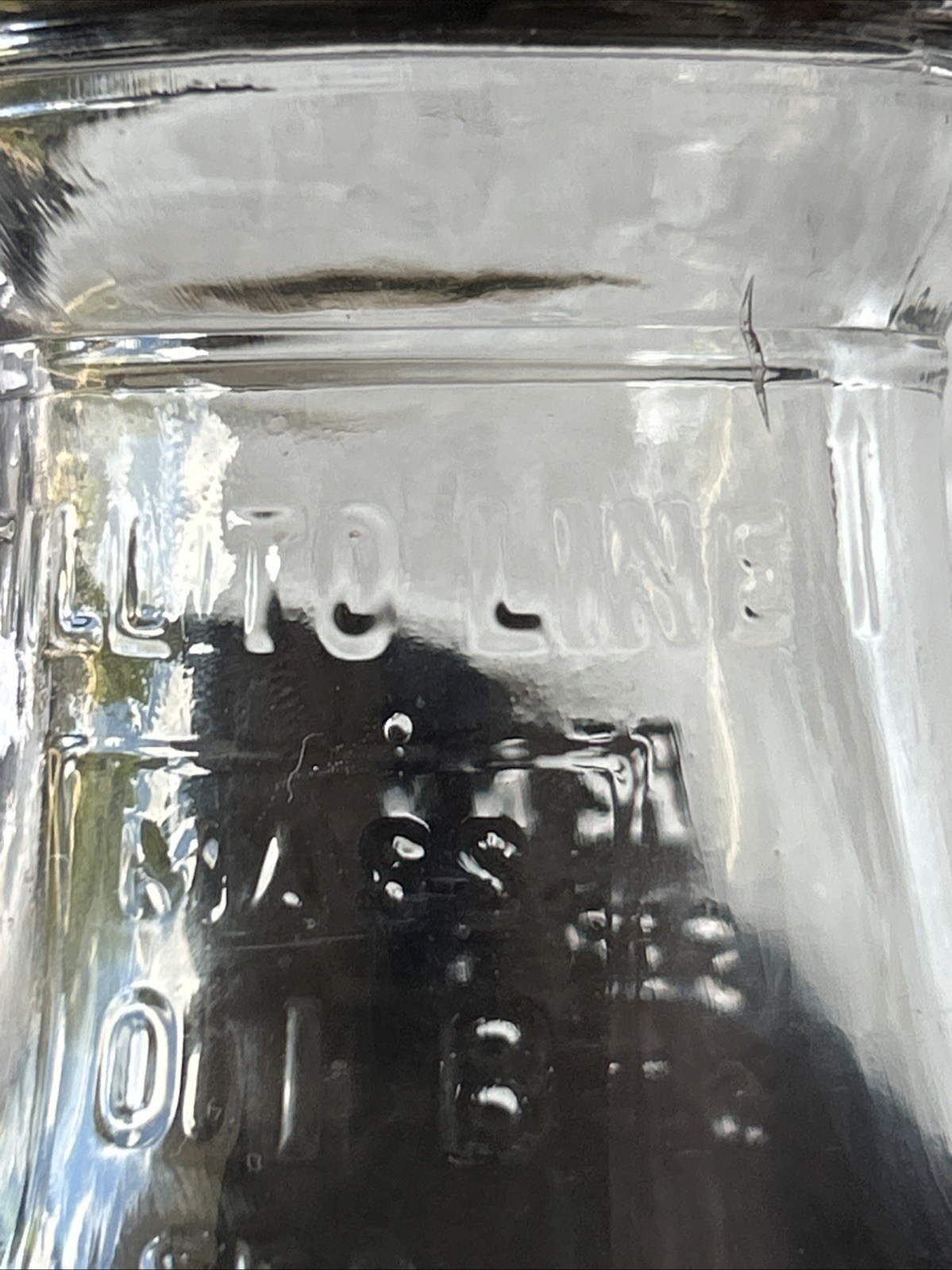 Vintage DOVER No. 80 Thumbprint 1-Quart Glass Oil Bottle w/ MASTER MFG Spout