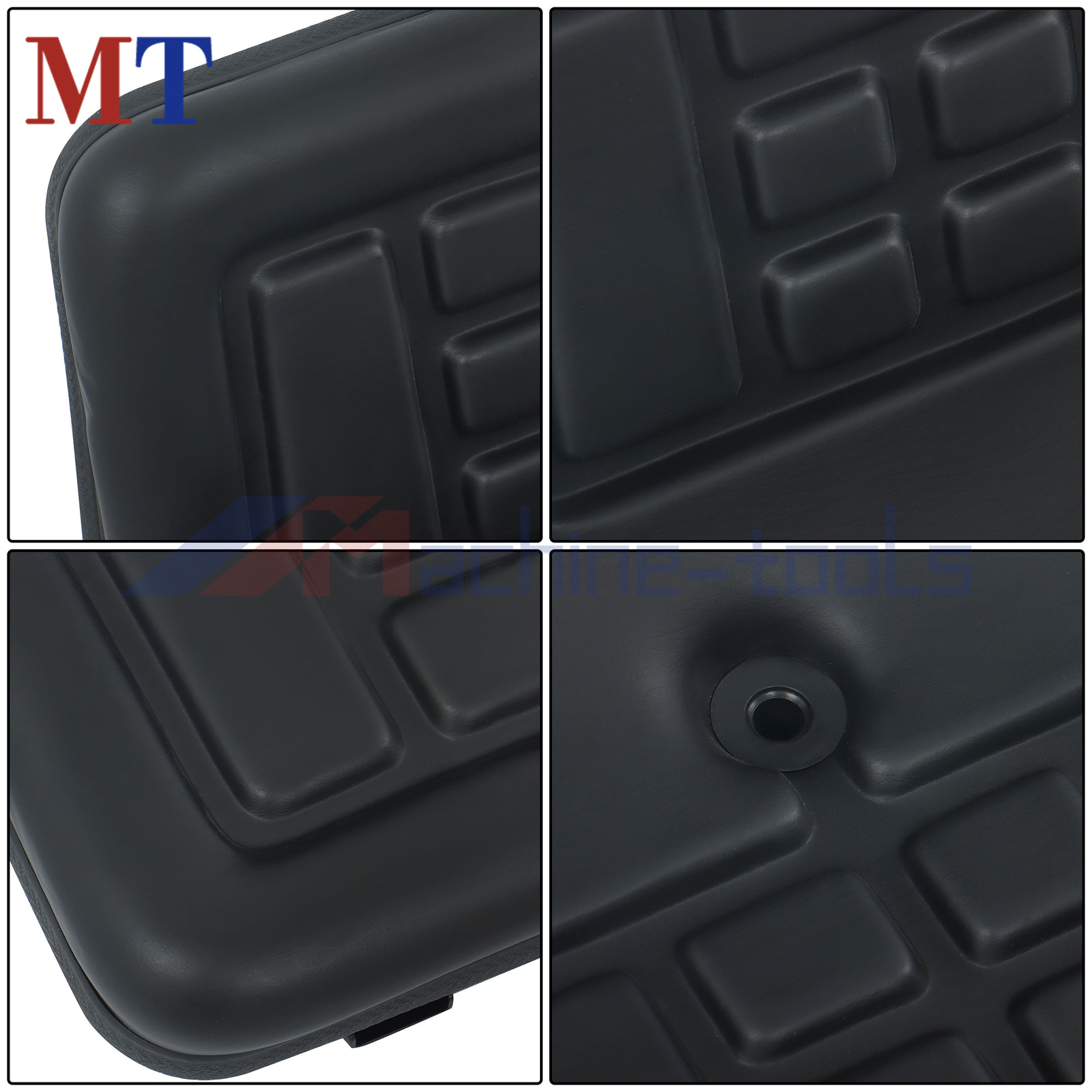 New Universal Lawn Tractor Seat Adjustable High Back Compact Mower Seat Black