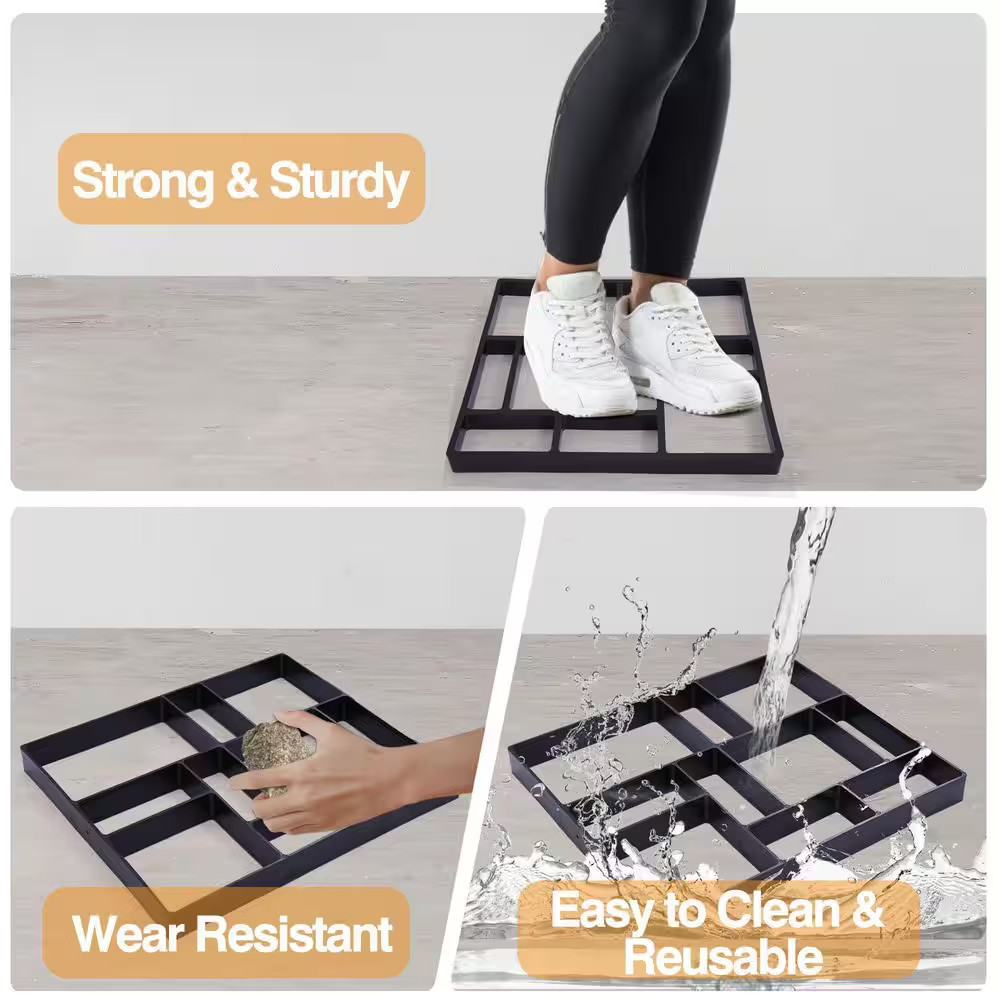 Concrete Pavement Cement Mold Stepping Stone DIY Paver Mold Kit Walk Maker for P