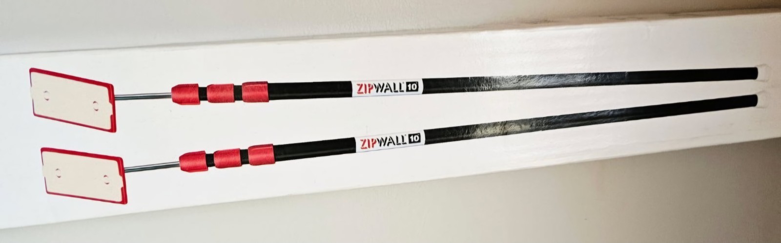 ZipWall 10 ft. Stainless Steel Dust Barrier Poles – 2‑Pack (ZP2) New Open Box