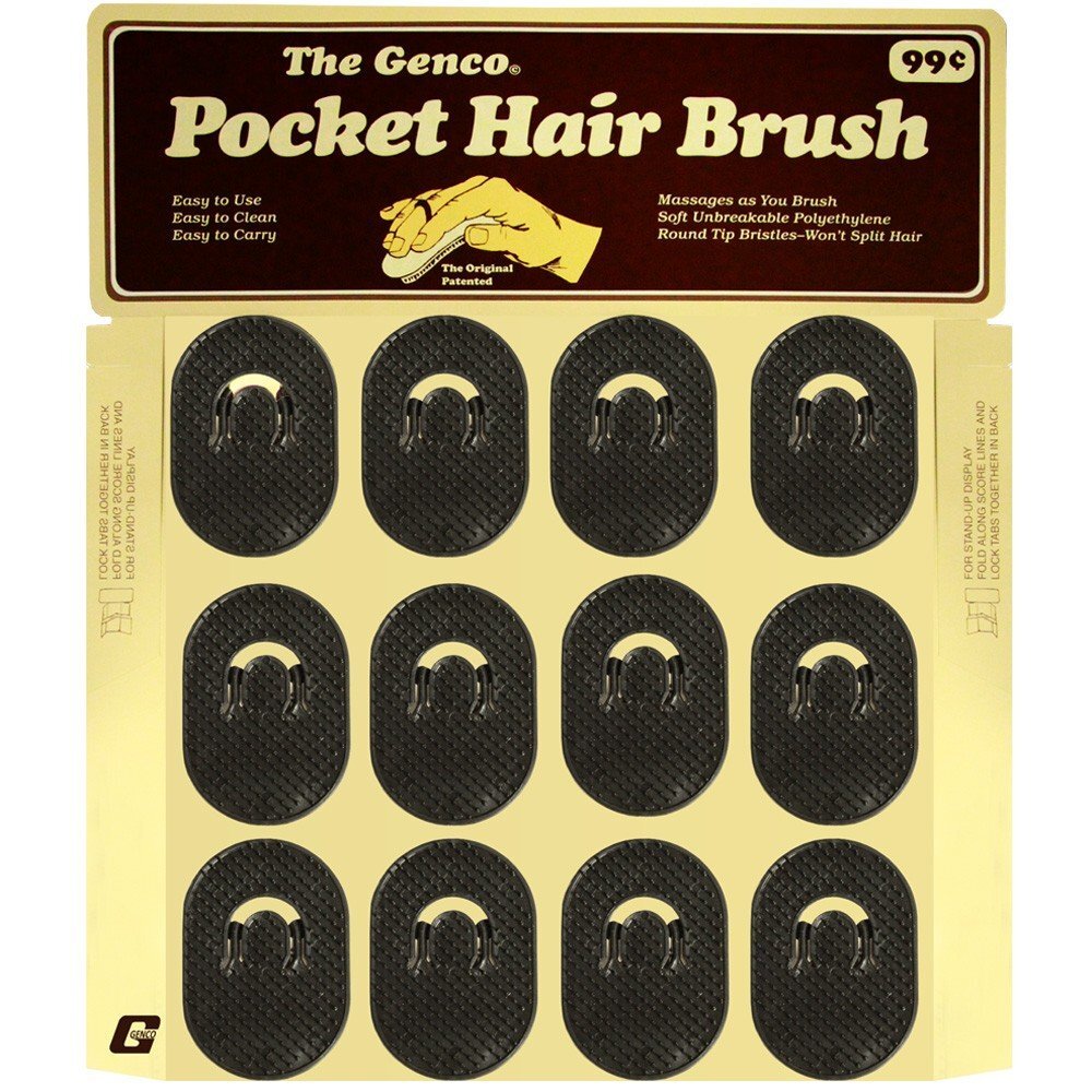 pocket hair brush 12 ct