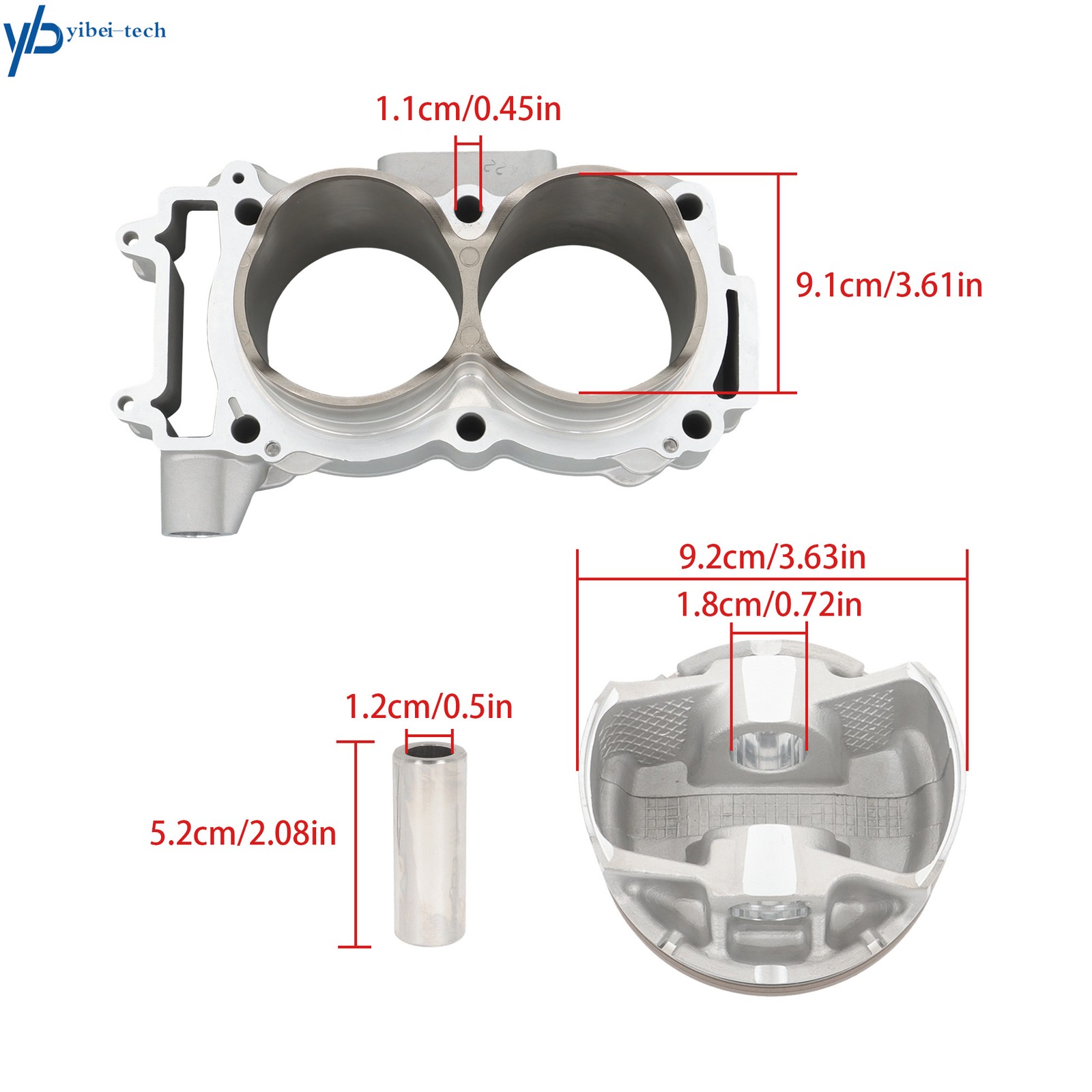 For Polaris RZR Ranger900/XP1000 3023156 Engine Rebuild Kit Cylinder Crankshaft