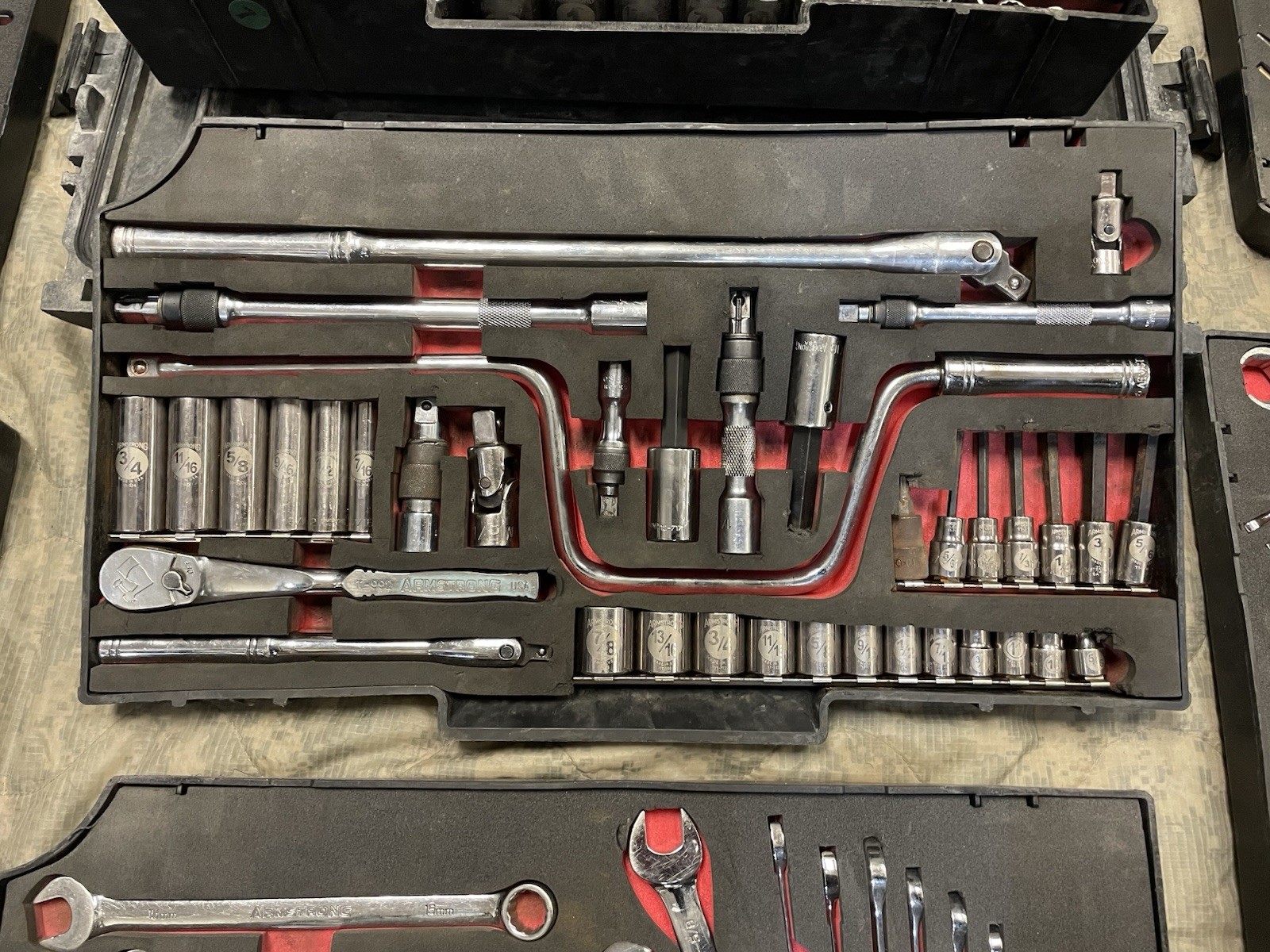 ARMSTRONG MILITARY TOOL KIT SET GENERAL MECHANIC USMC GMTK with Top Tray