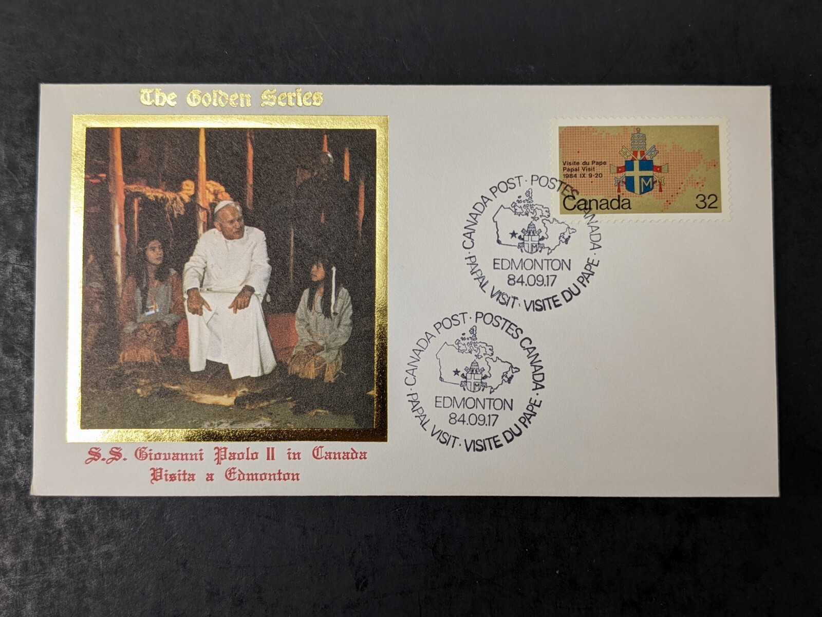 Pope John Paul II, The Golden Series Trip to Canada, 12 Covers Postcards Stamps
