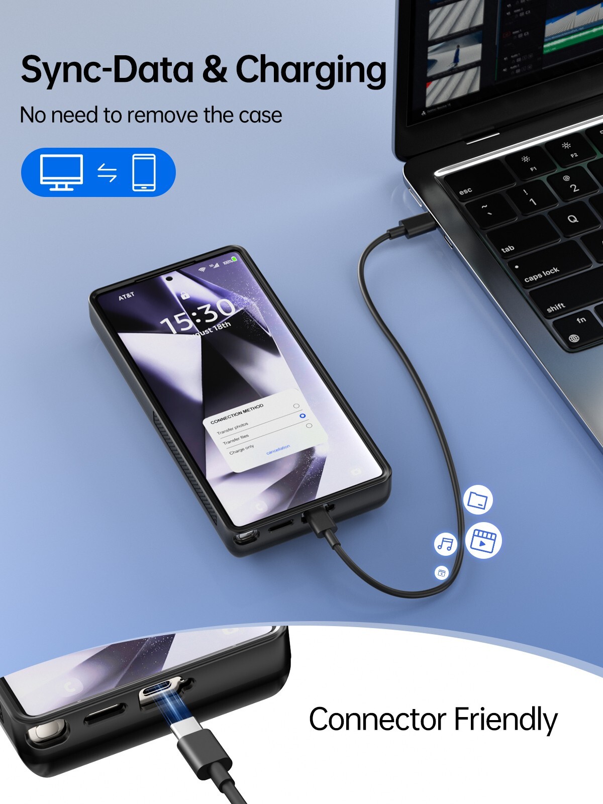 NEWDERY 10000mAh Wireless Battery Case For Samsung S25 Ultra Power Bank Case