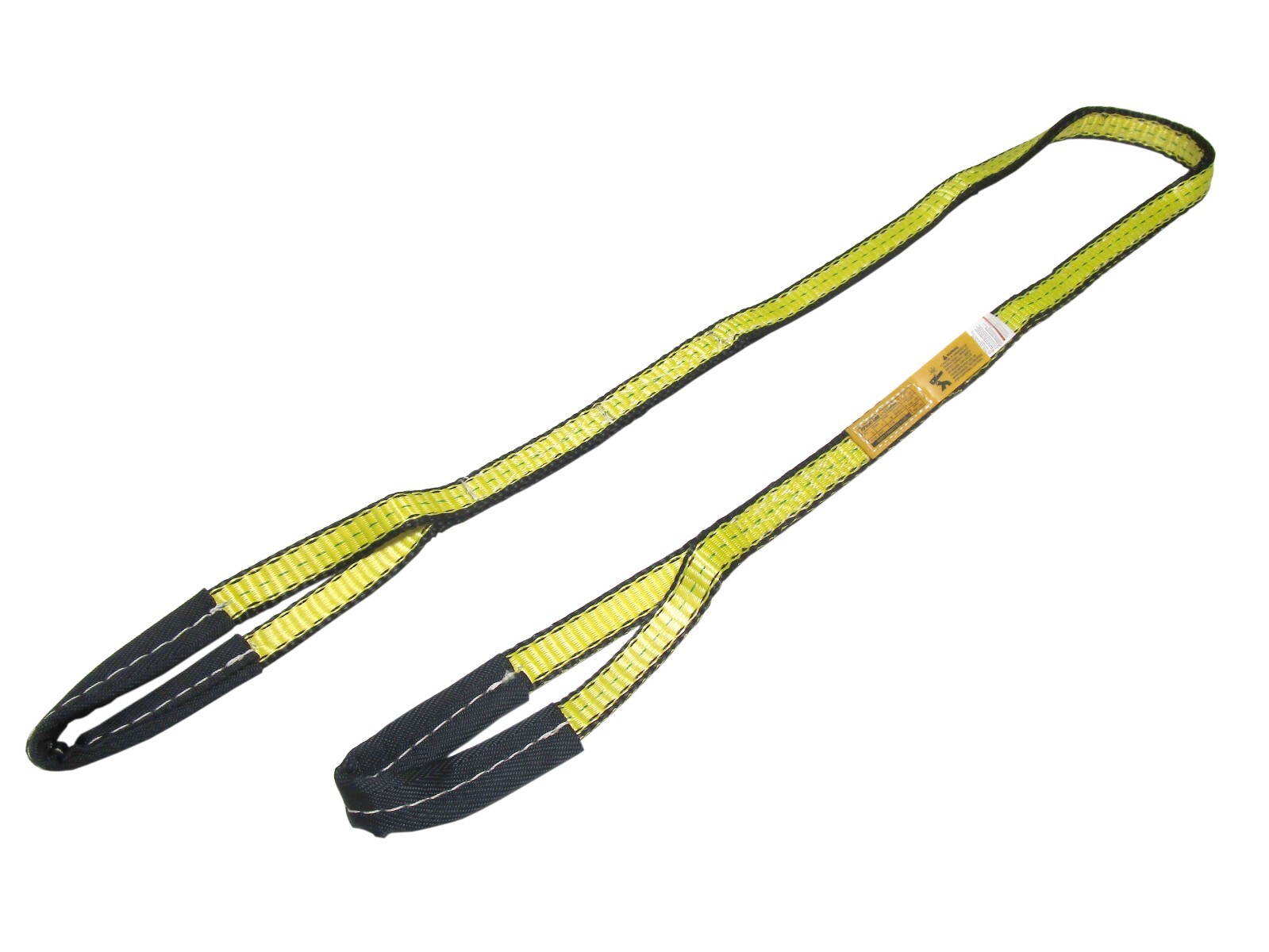 Poly Lifting Strap 1" x 4' Synthetic Web Sling 2-ply Reinforced Eyes Tow Choker