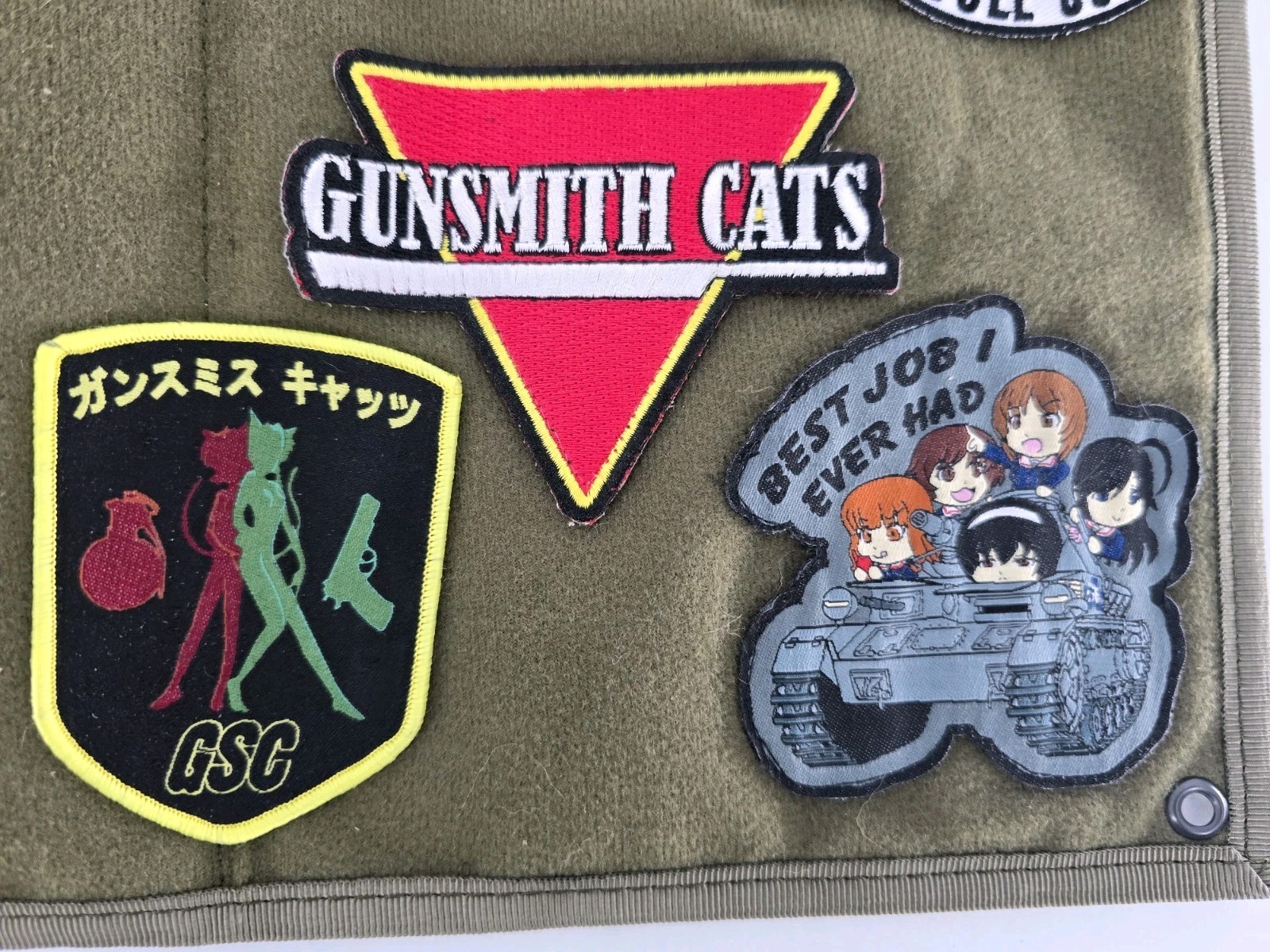 26 Lot AWESOME Hook And Loop Patches! W/ Patch Board - Anime, 765, Army, Cat