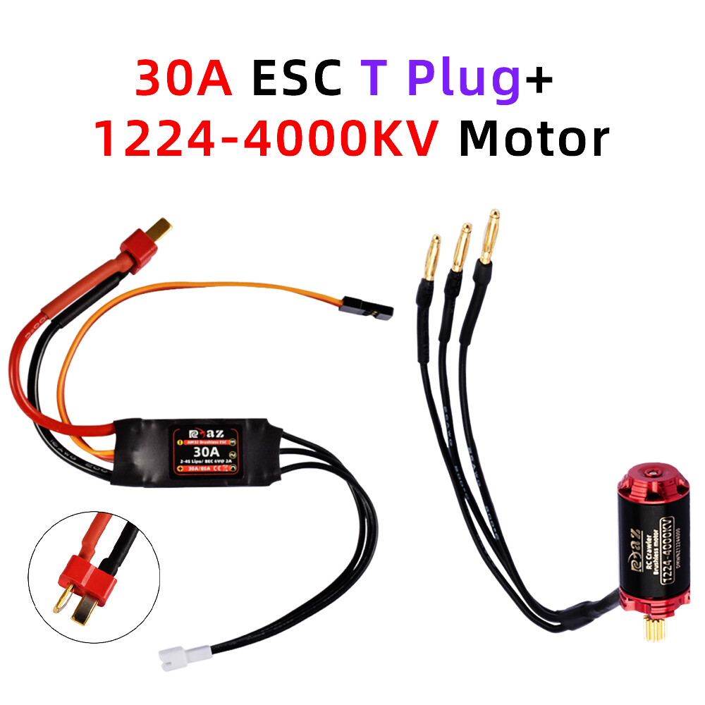 9IMOD Brushless 30A ESC 1224 Motor Combo Mini For 1/24 RC Car Axial SCX24 TRX4M
