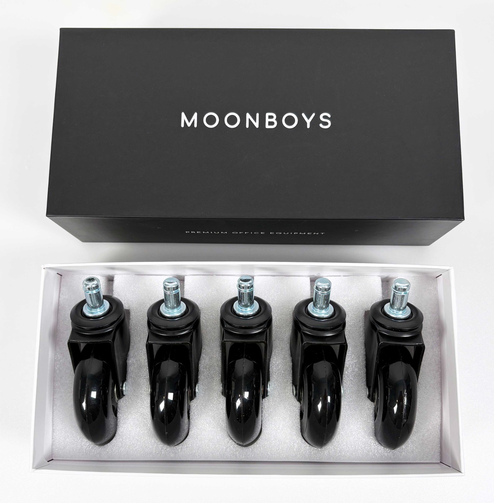 5 Rollerblade Gaming Office Chair Wheel Replacements 3" Heavy Duty Swivel Caster