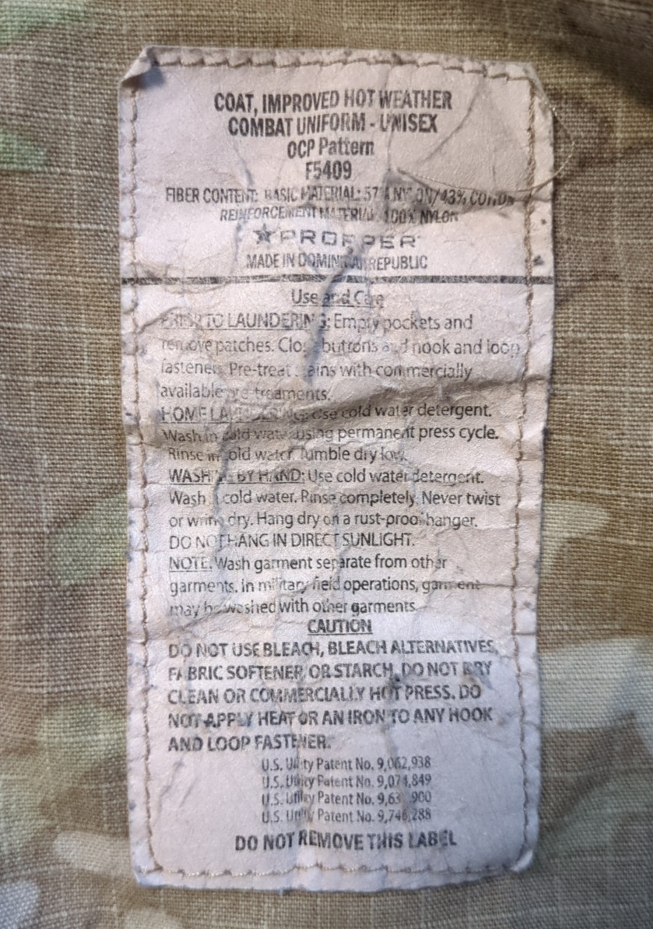 US Military IHWCU Improved Hot Weather Combat OCP Camo Coat Shirt Medium Short