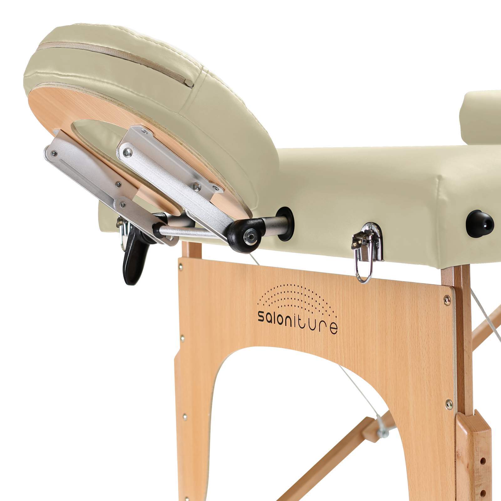 Portable Cream Massage Table with Bolster and Tilt Backrest