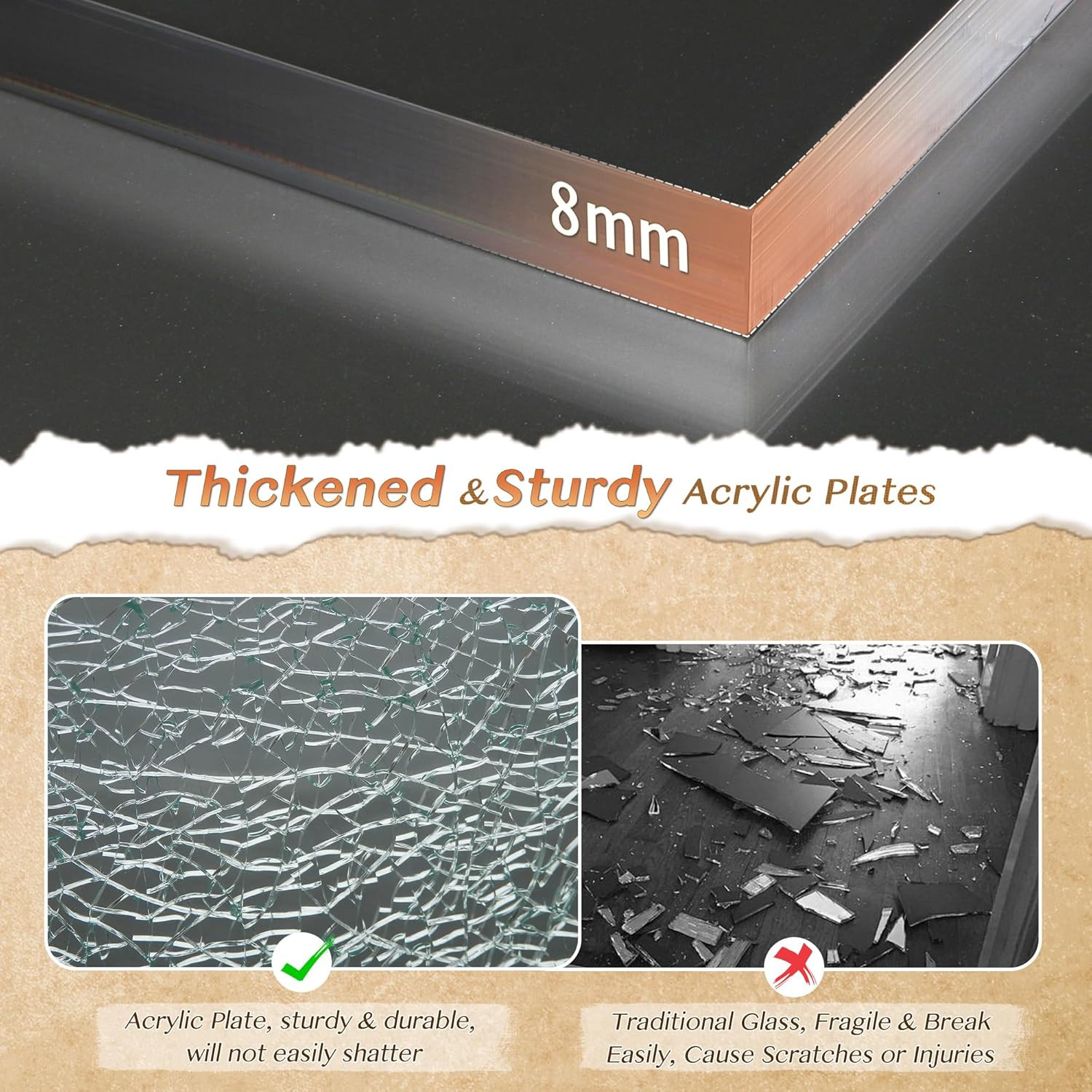 Enhomee 54" H Dresser for Bedroom with LED Lights & Power Outlets Dresser with 8