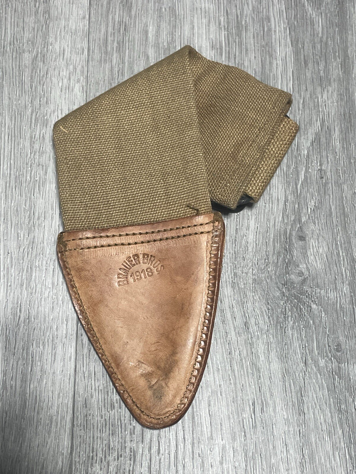 WW1 US Knife Sheath 1918 Bolo only No Insert Brauer Bros 1918 World War 1