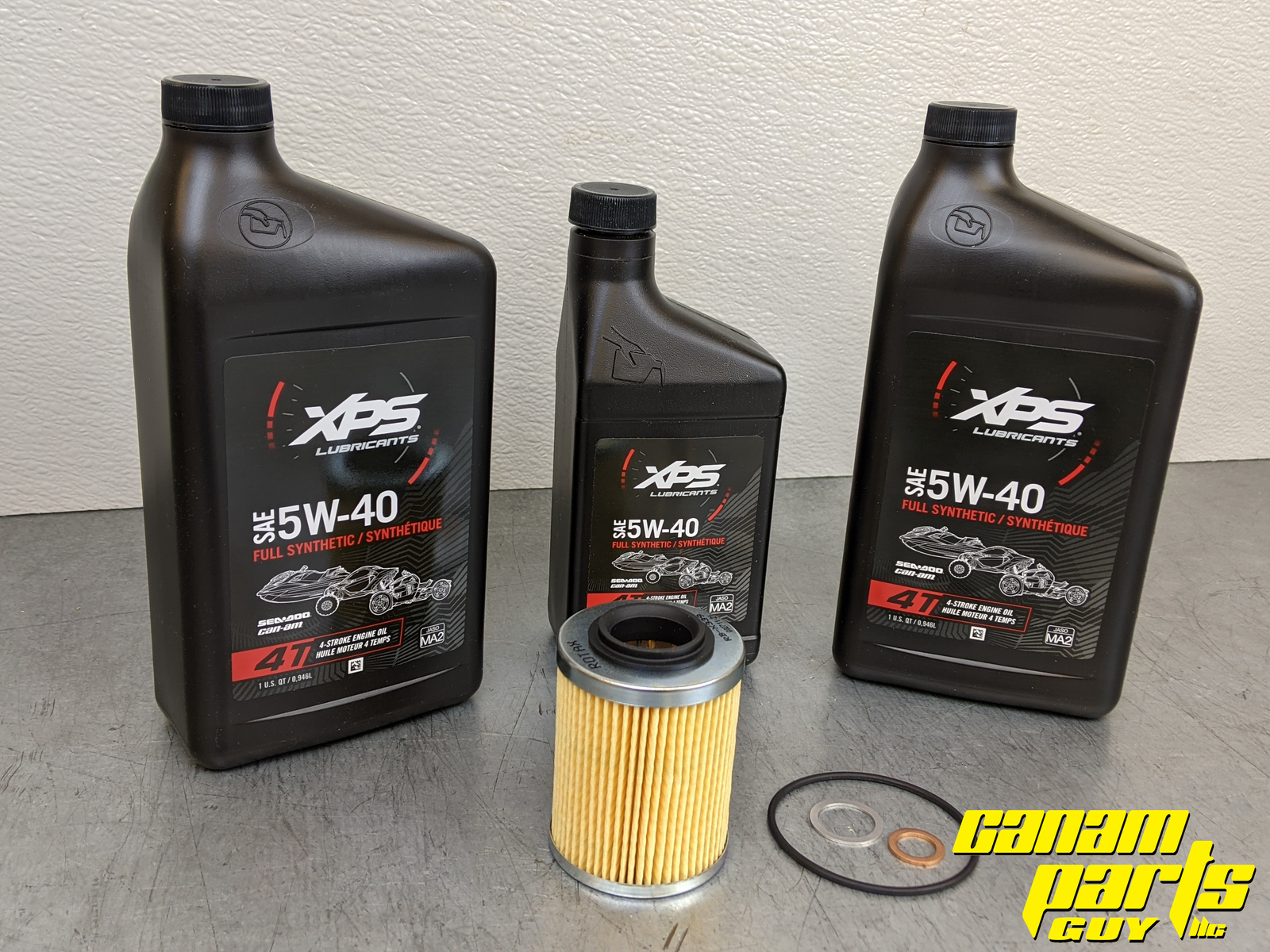 CanAm XPS Renegade Maverick Outlander FULL SYNTHETIC Oil Change Kit SAE 5W-40 4T