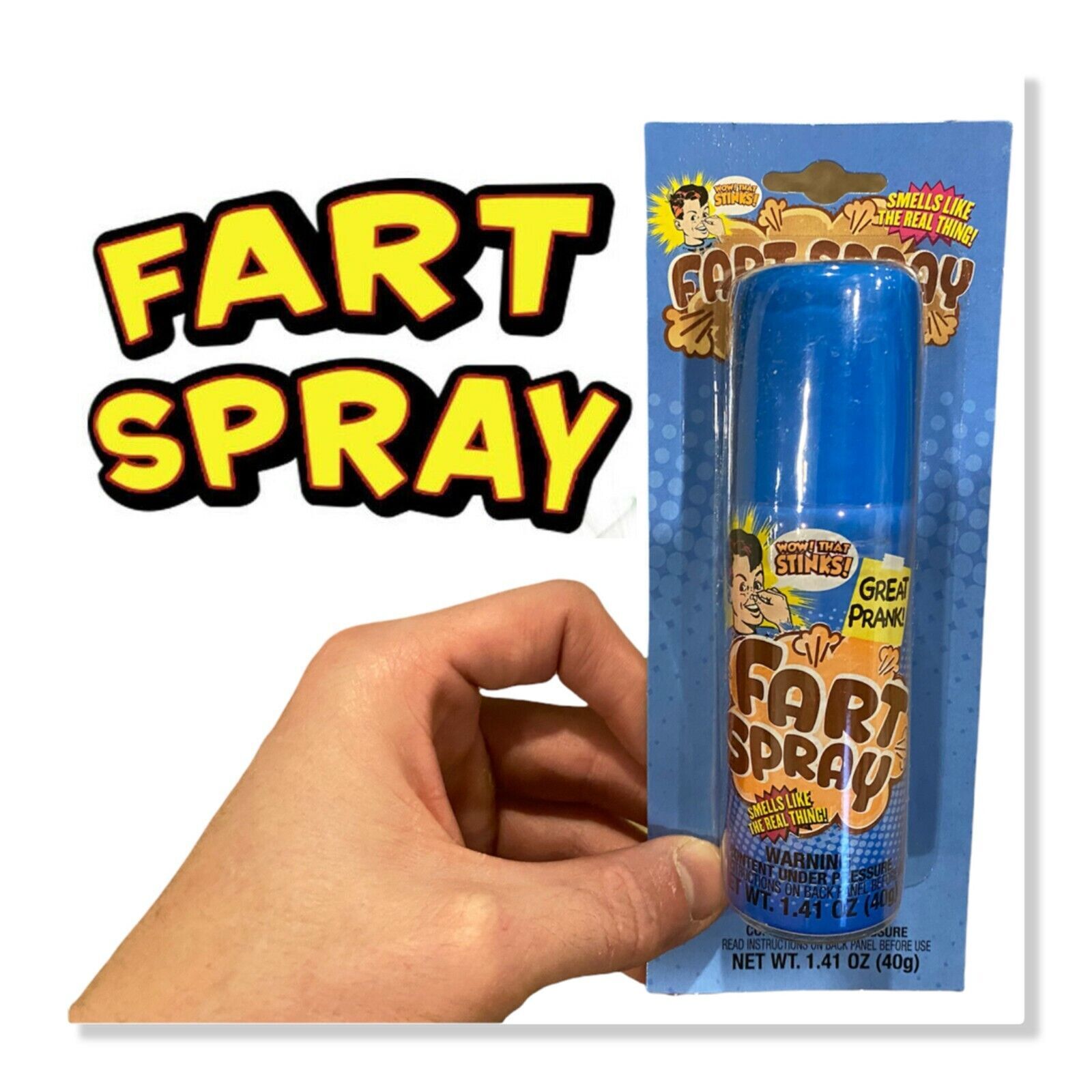 6 LARGE FART SPRAY CANS - GaG Liquid Stinky Poop Ass Turd Vomit Puke Stink Prank