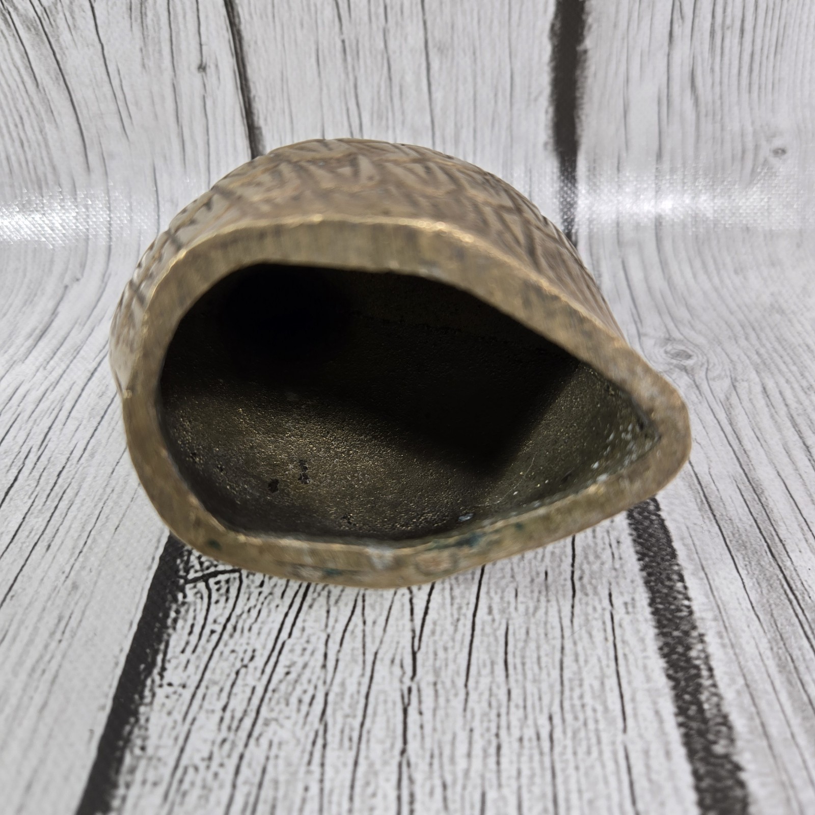 Vintage Brass Bird Figurine Partridge Quail Sitting Mid Century Modern MCM 4.5"